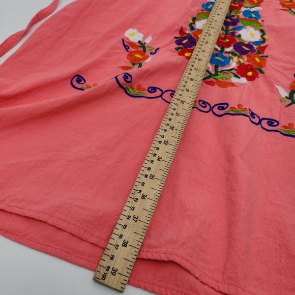 Blooming Floral Oaxacan Cotton Embroidered Dress - Picture 8 of 9